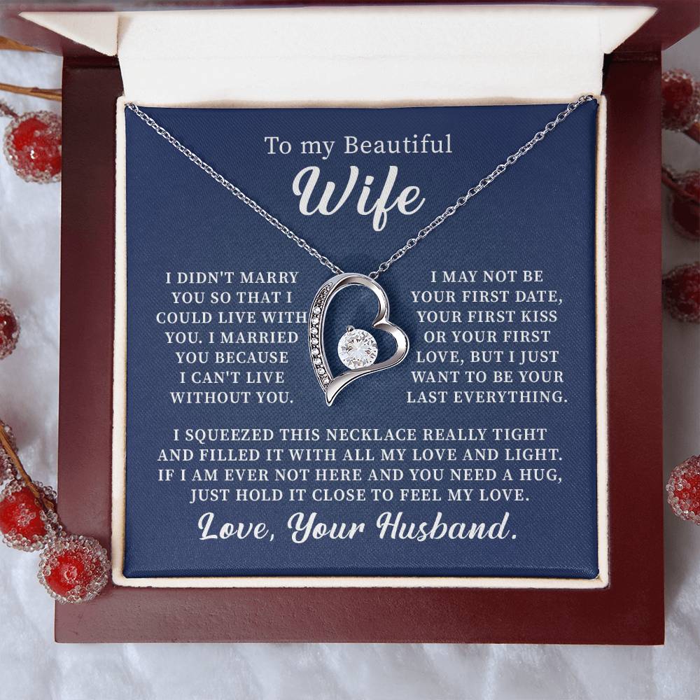 To my beautiful wife necklace i didn't marry you so that i could live with you. v3