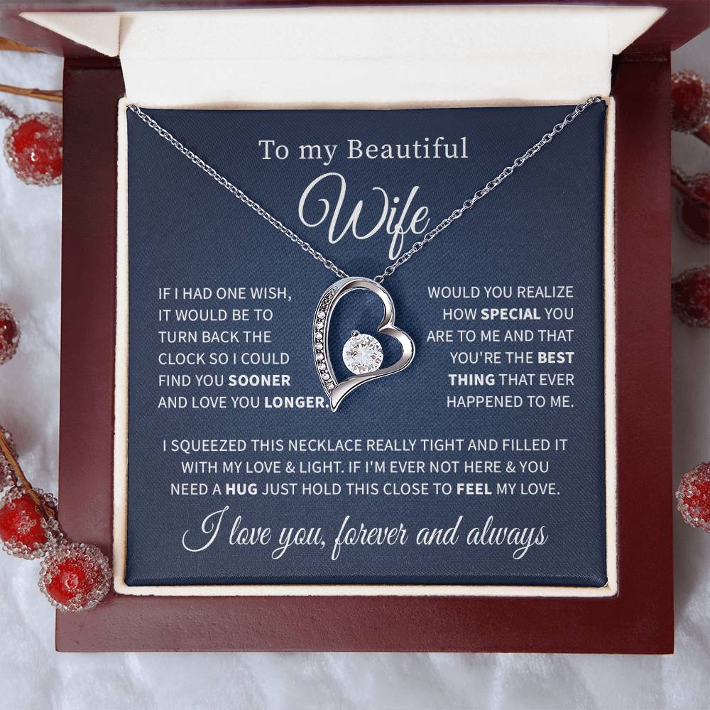 To my beautiful wife necklace if i had one wish.V2