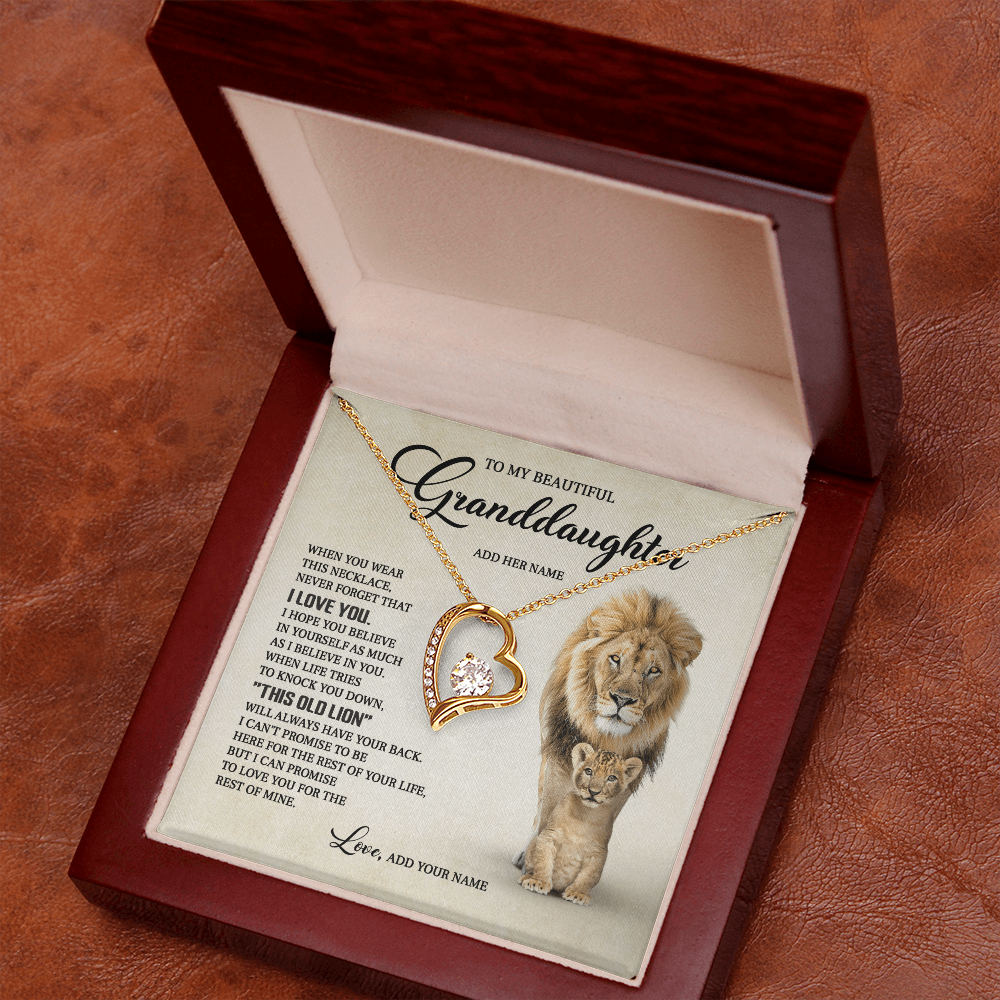 (Custom) To my beautiful granddaughter when you were this necklace never forget that i love you.