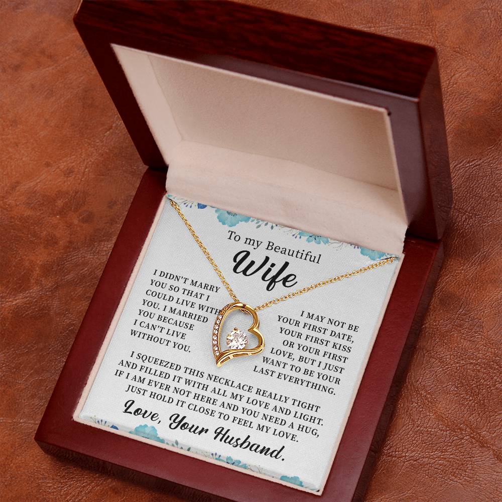 To my beautiful wife necklace i didn't marry you so that i could live with you. v5