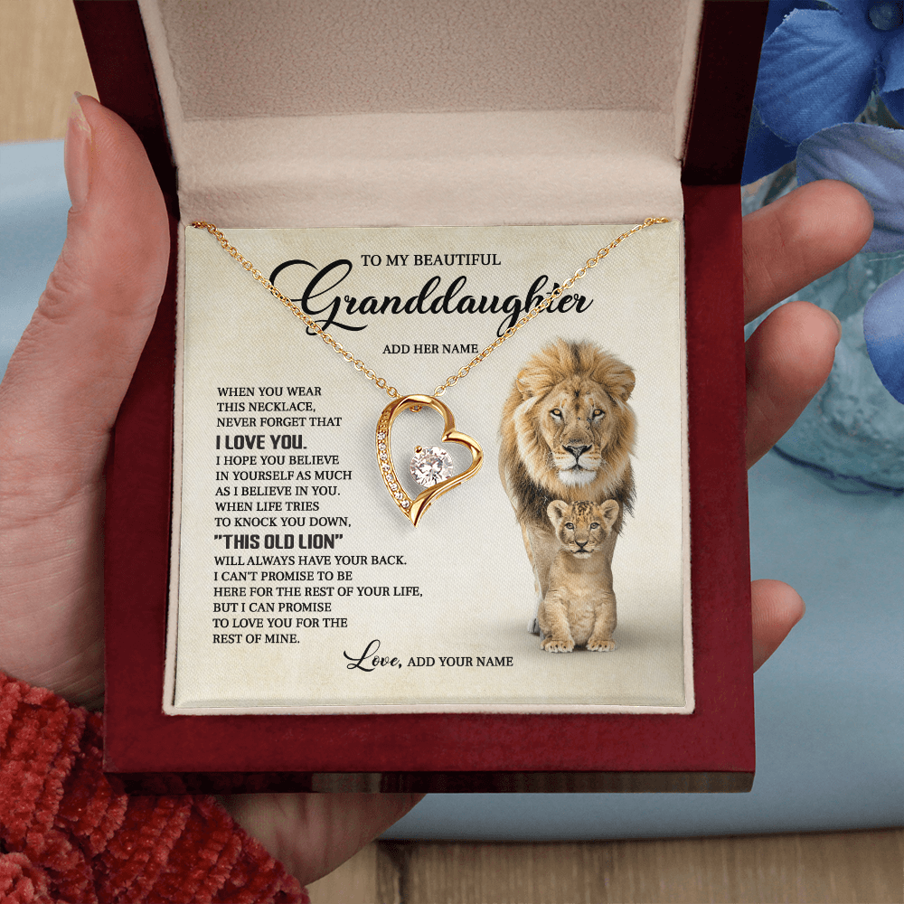 (Custom) To my beautiful granddaughter when you were this necklace never forget that i love you.