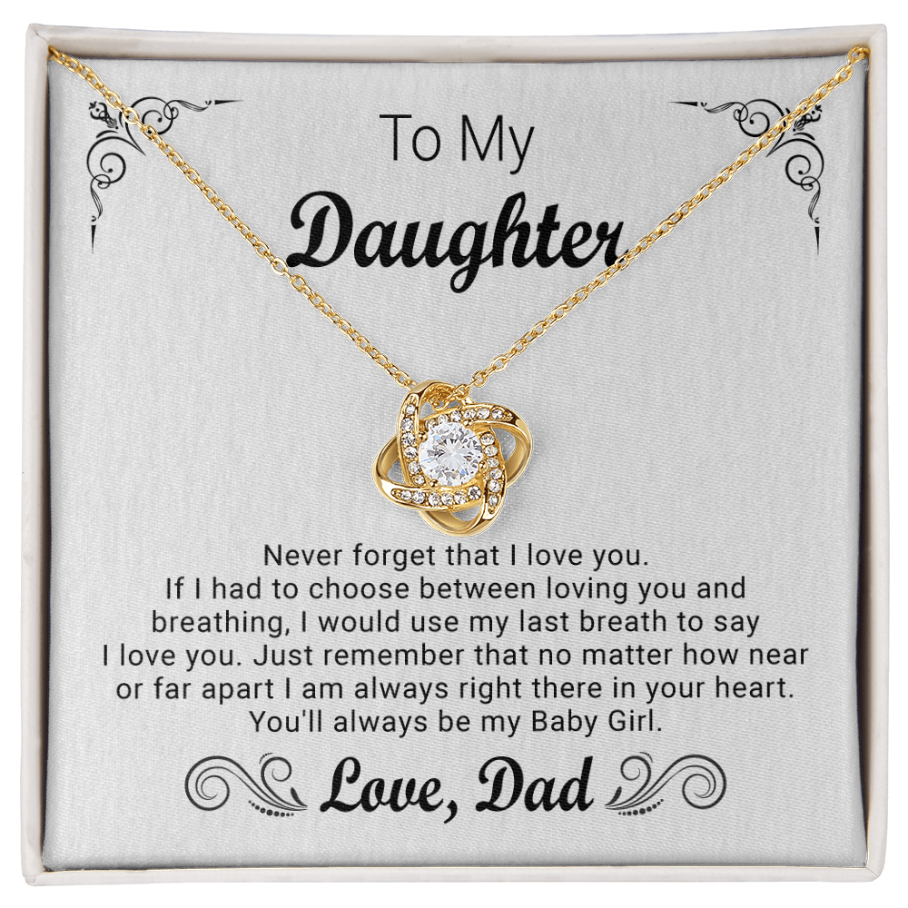 To my daughter necklace gift love, dad