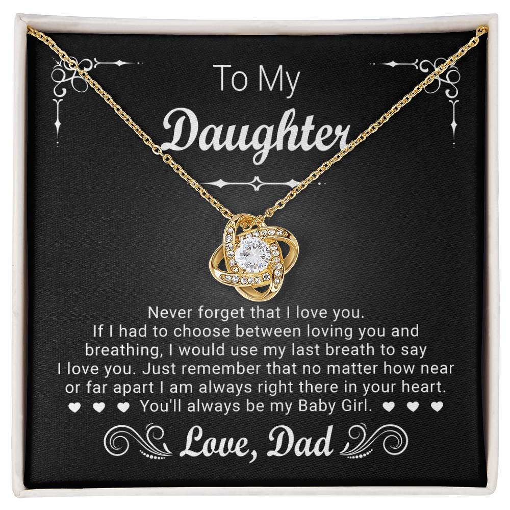 To my daughter necklace love, dad