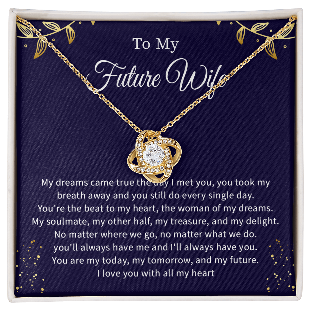 To my future wife necklace gift from husband, my dreams came true the day i met you.