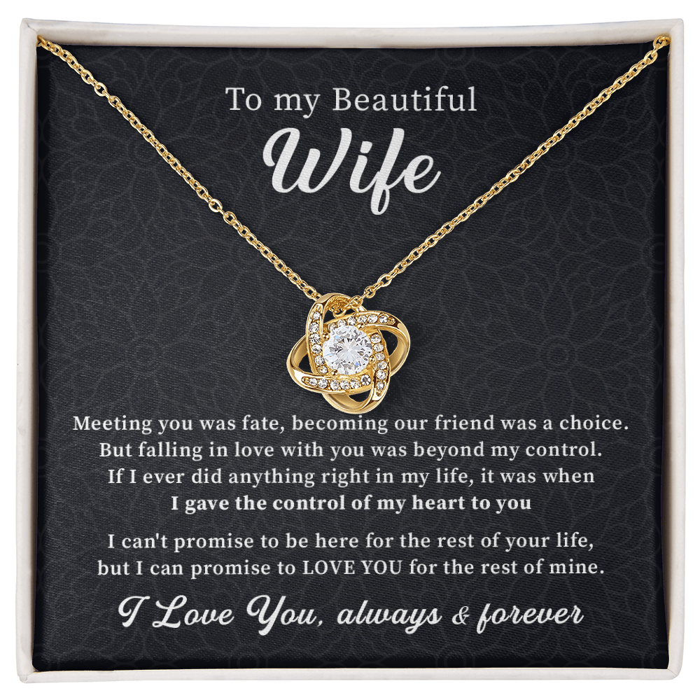 To my beautiful wife i love you always and forever necklace gift from husband.