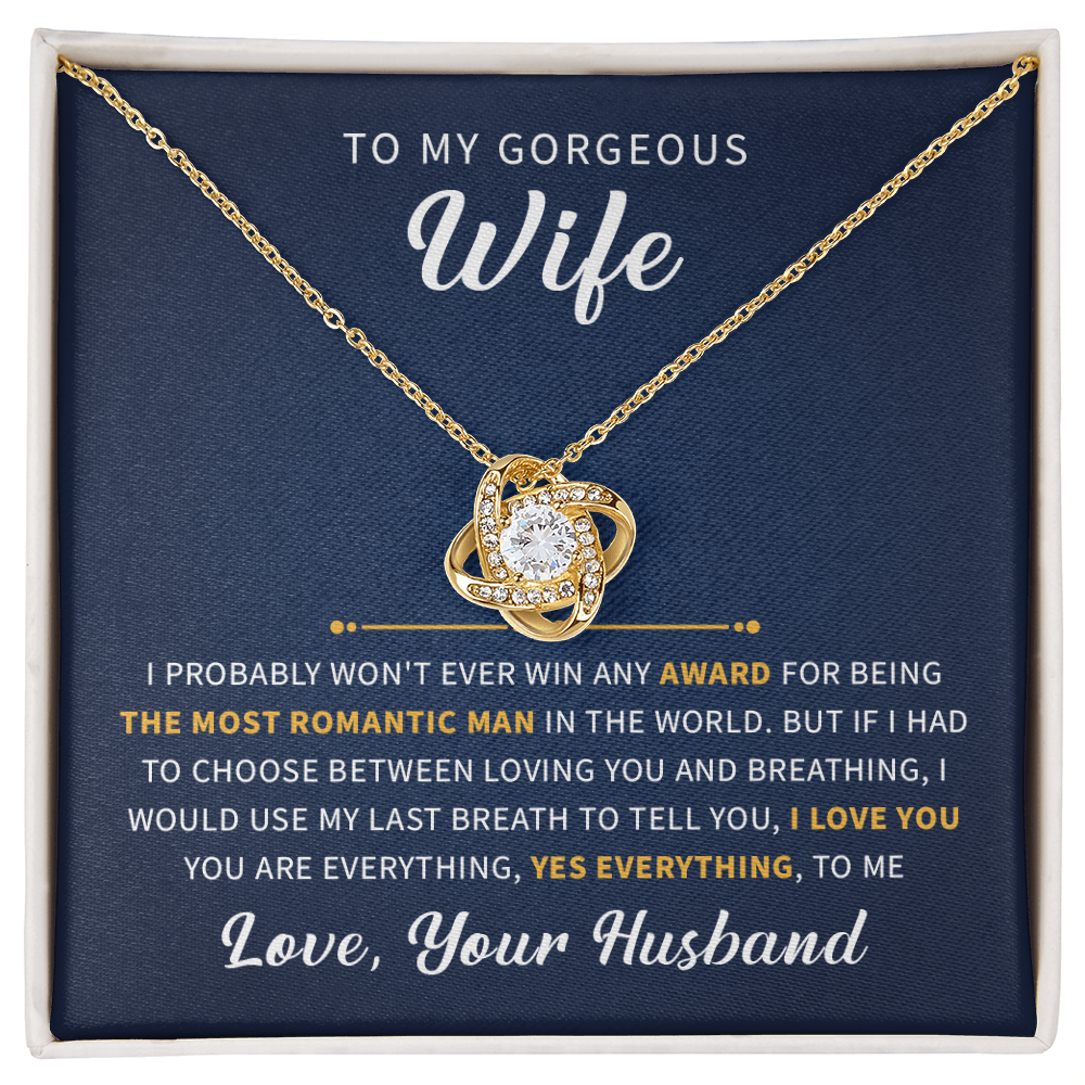 To my gorgeous wife necklace gift from husband