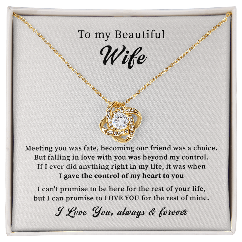 To my beautiful wife necklace gift from husband, necklace for women.