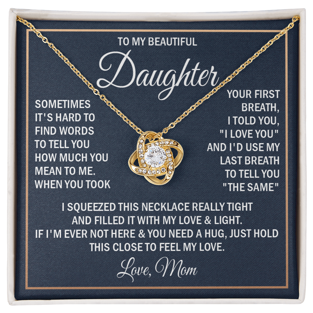 To my beautiful daughter necklace love, mom