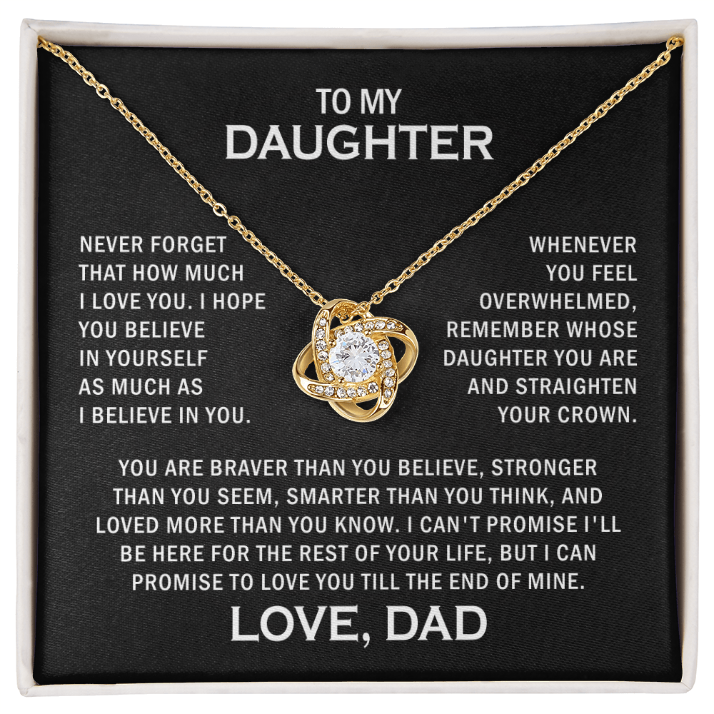 To my daughter necklace gift from love, dad