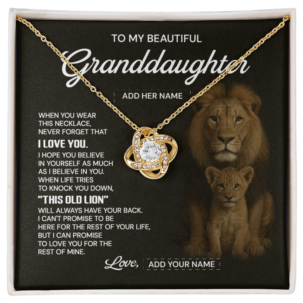 (Custom) To my beautiful granddaughter necklace when you were this necklace never forget that i love you.