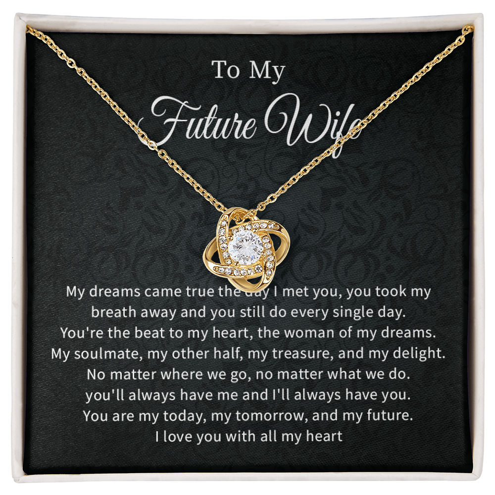 To my future wife necklace my dreams came true the day i met you.