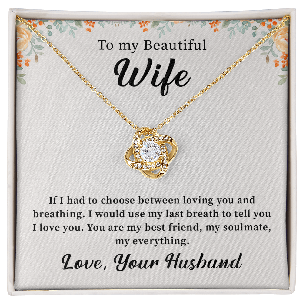 To my beautiful wife necklace gift from husband.