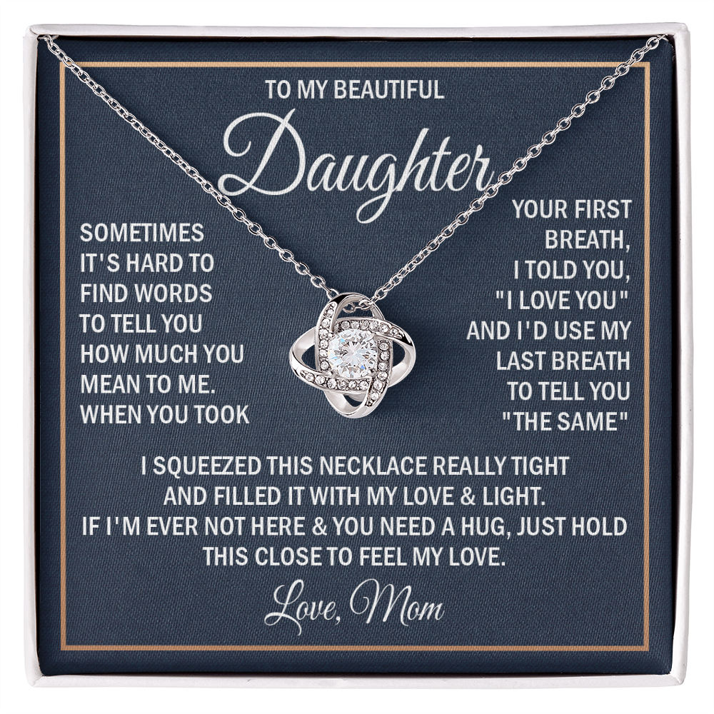 To my beautiful daughter necklace love, mom