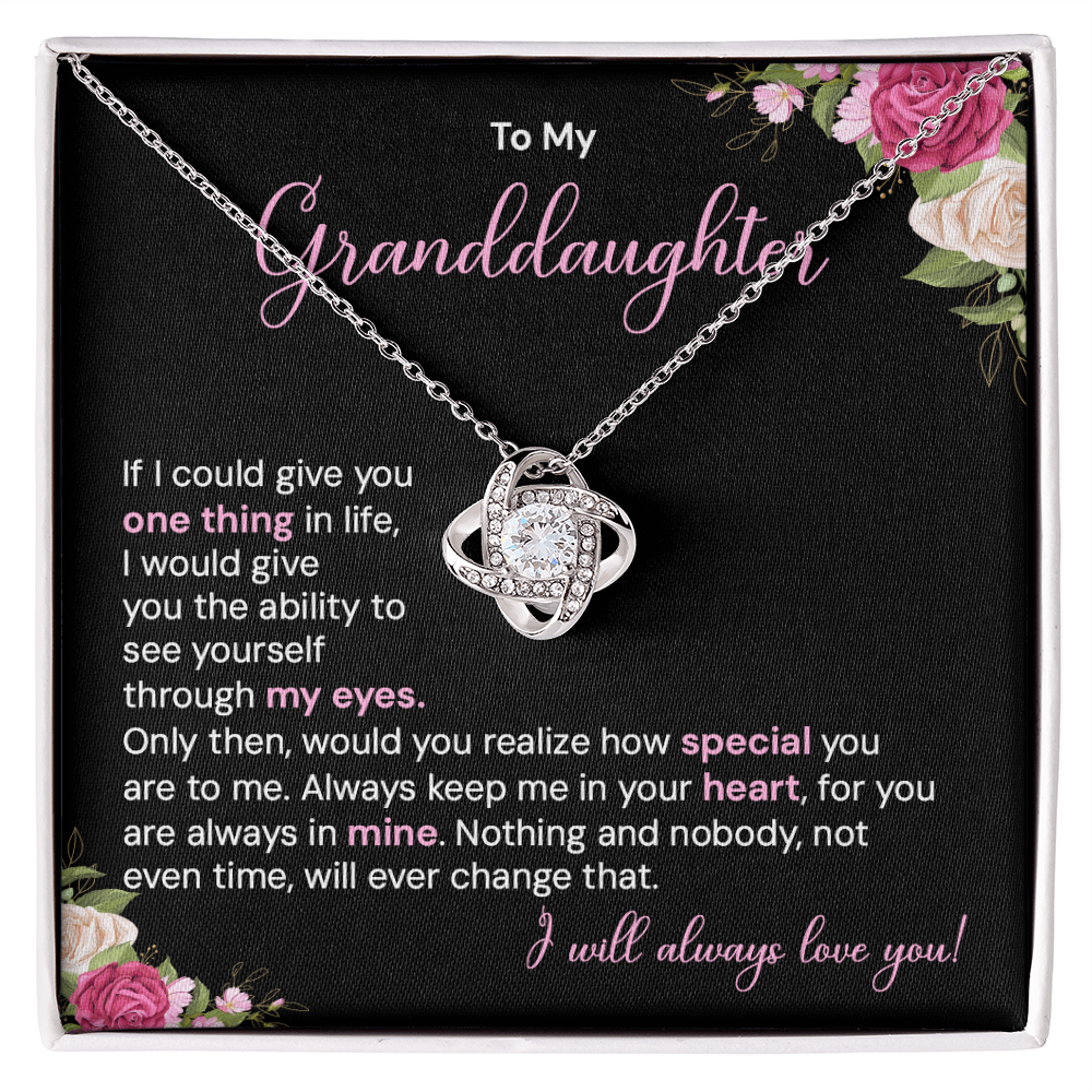 To my granddaughter necklace if i could give you one thing in life.