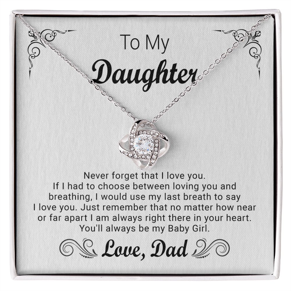 To my daughter necklace gift love, dad