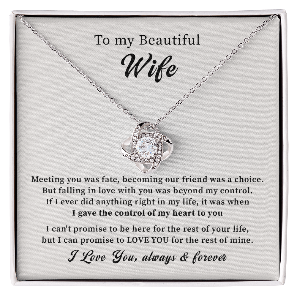 To my beautiful wife necklace gift from husband, necklace for women.