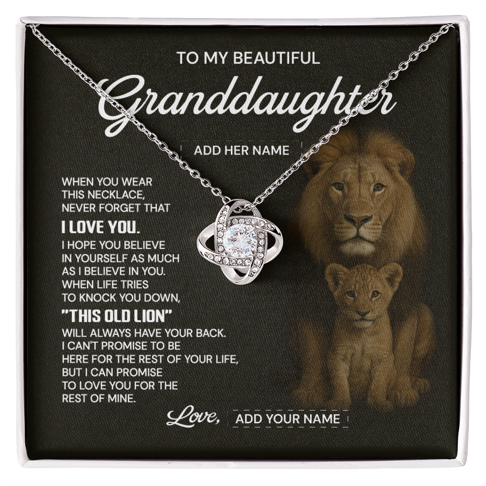 (Custom) To my beautiful granddaughter necklace when you were this necklace never forget that i love you.