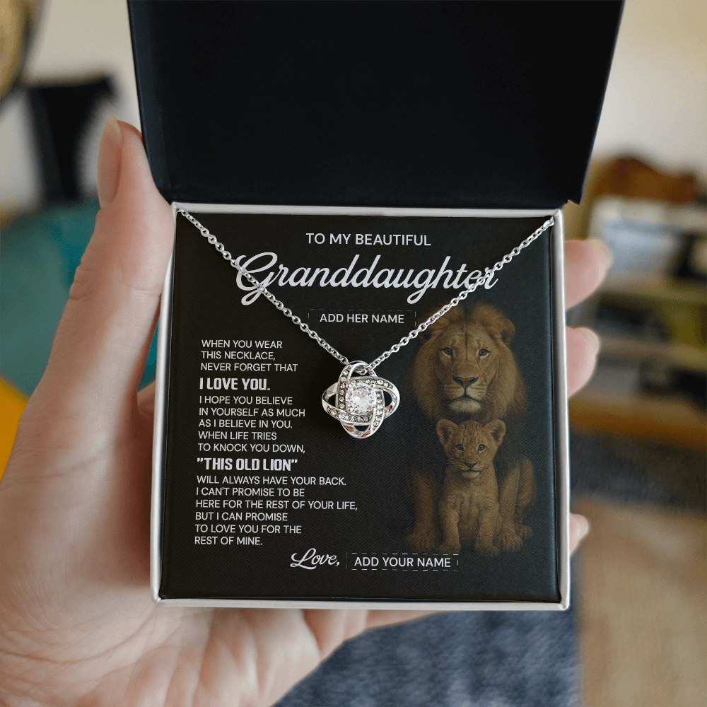 (Custom) To my beautiful granddaughter necklace when you were this necklace never forget that i love you.