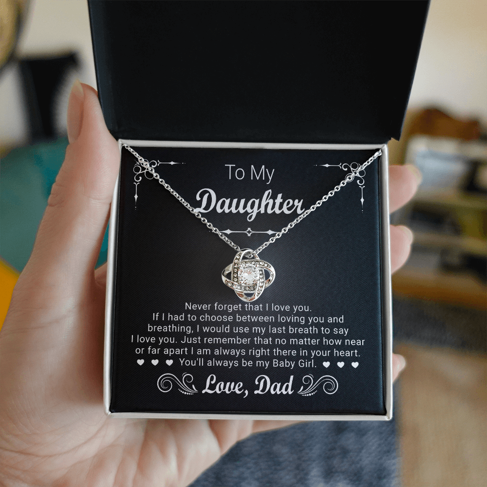 To my daughter necklace love, dad