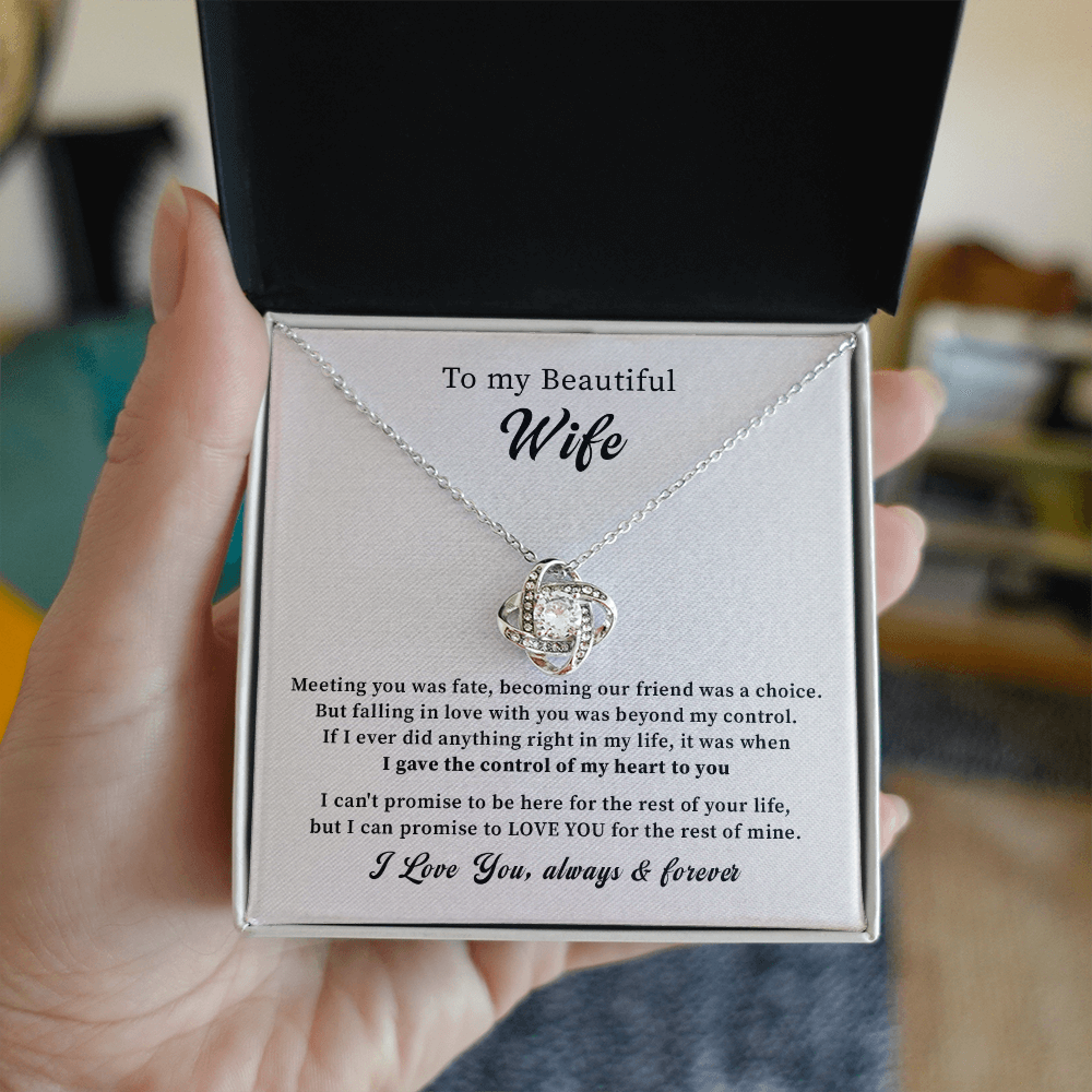 To my beautiful wife necklace gift from husband, necklace for women.