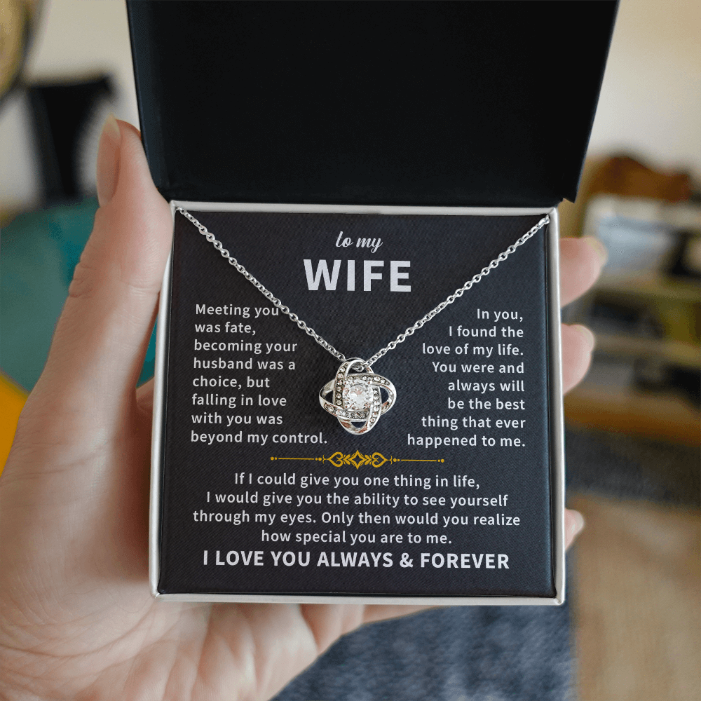 To my wife necklace gift for anniversary, birthday jewelry necklace gift for women with amazing message card and box.
