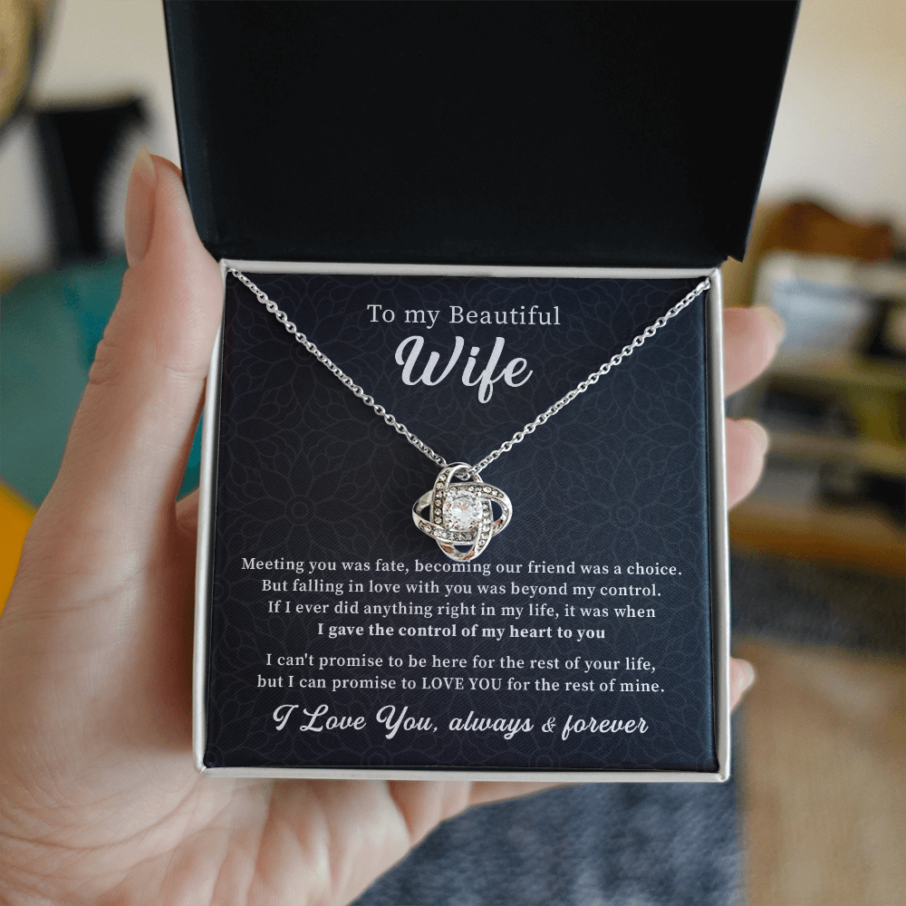 To my beautiful wife i love you always and forever necklace gift from husband.