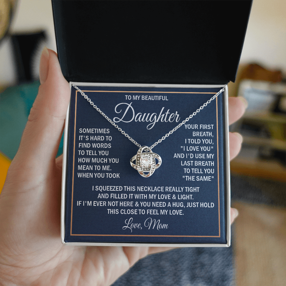 To my beautiful daughter necklace love, mom