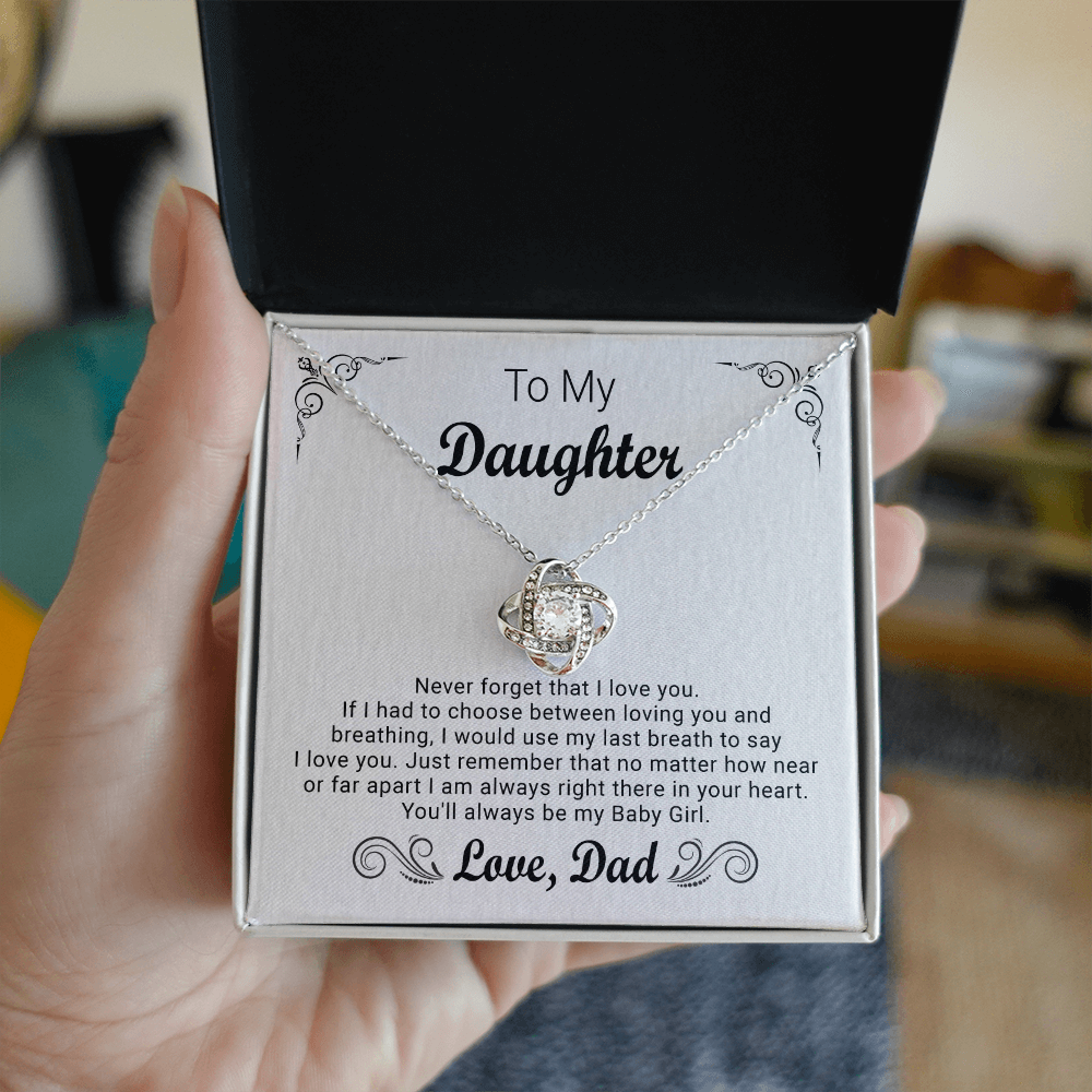 To my daughter necklace gift love, dad