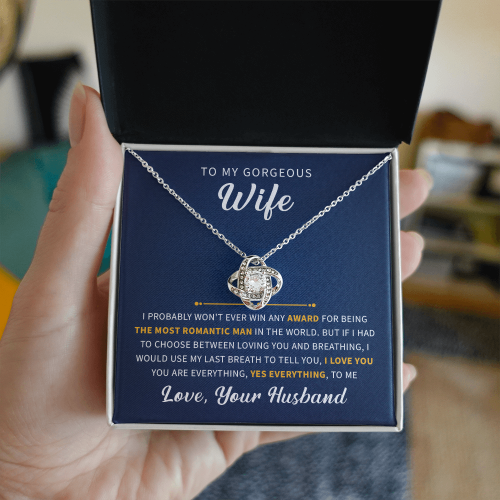 To my gorgeous wife necklace gift from husband