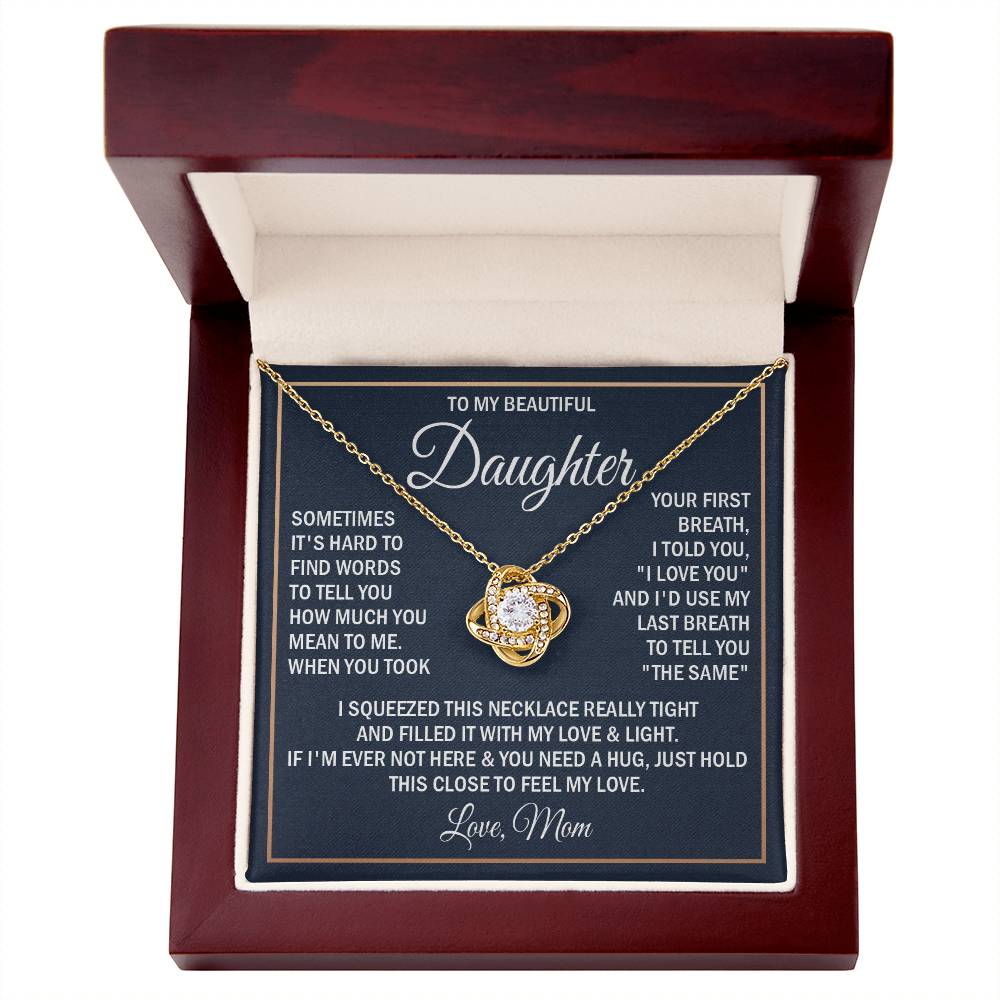 To my beautiful daughter necklace love, mom