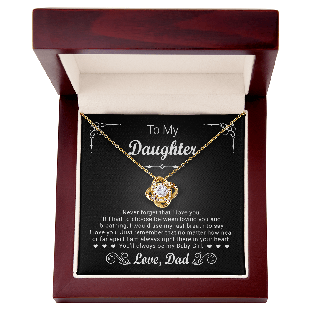 To my daughter necklace love, dad
