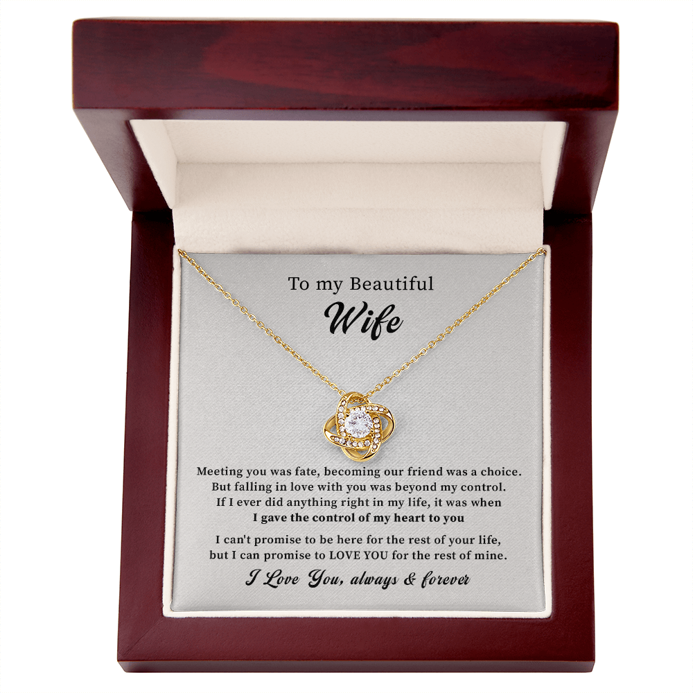 To my beautiful wife necklace gift from husband, necklace for women.