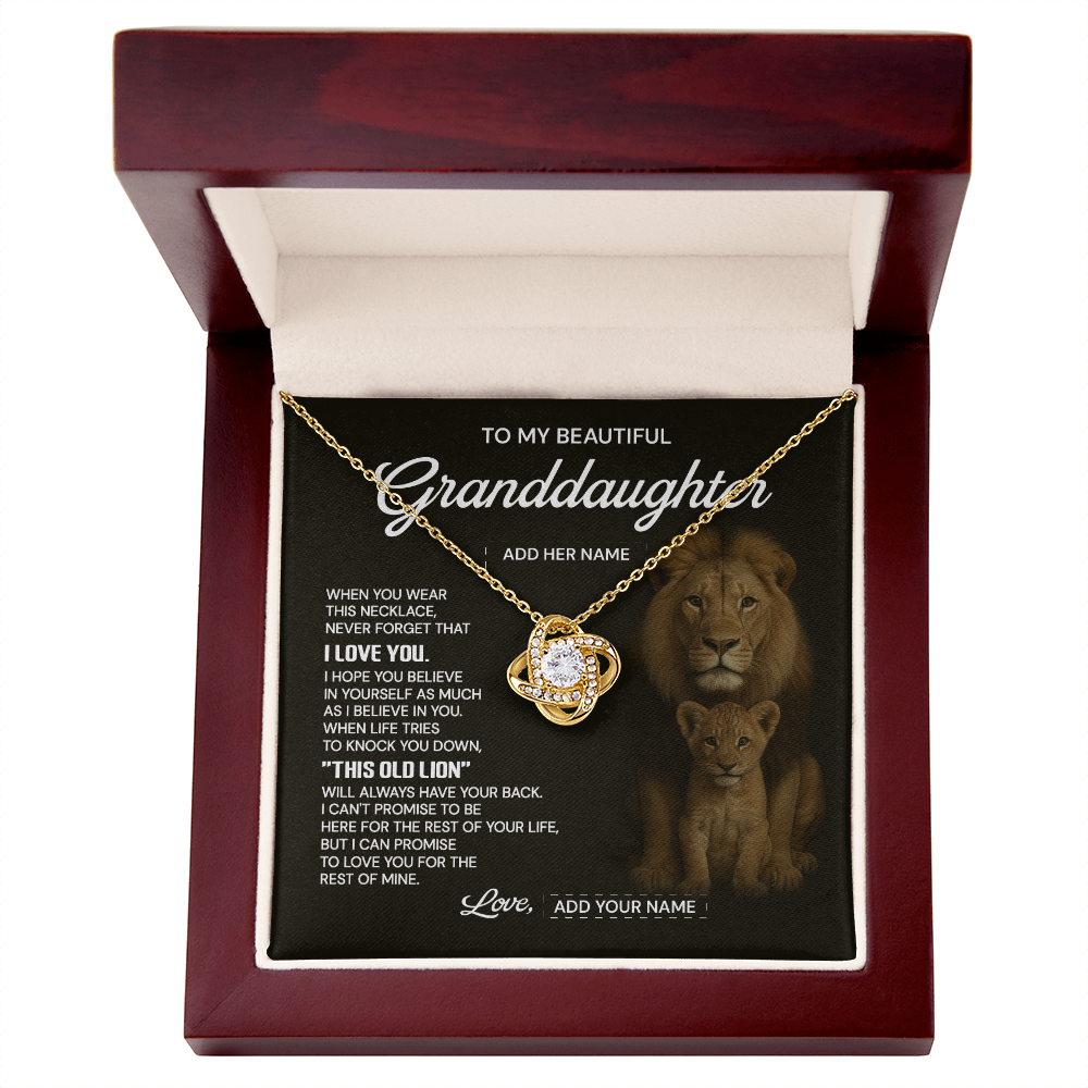 (Custom) To my beautiful granddaughter necklace when you were this necklace never forget that i love you.