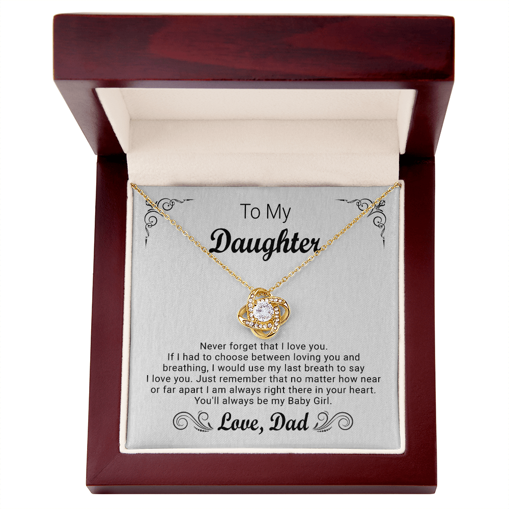 To my daughter necklace gift love, dad