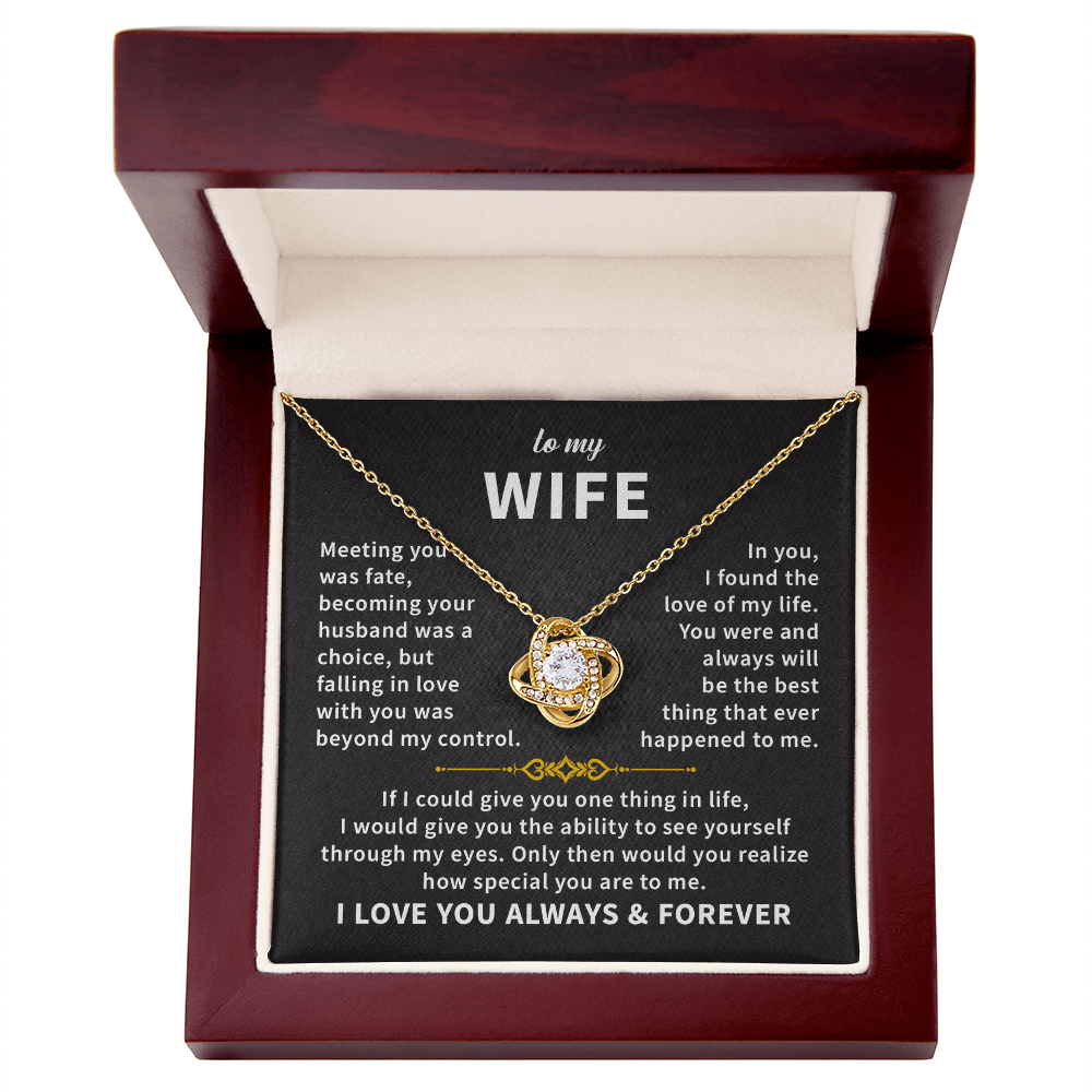 To my wife necklace gift for anniversary, birthday jewelry necklace gift for women with amazing message card and box.