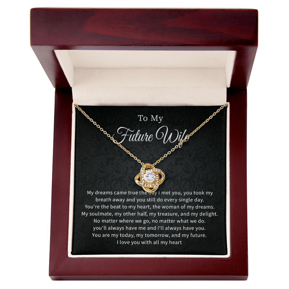 To my future wife necklace my dreams came true the day i met you.