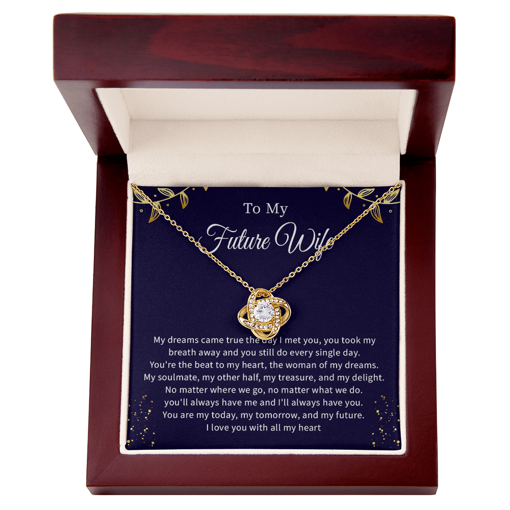 To my future wife necklace gift from husband, my dreams came true the day i met you.