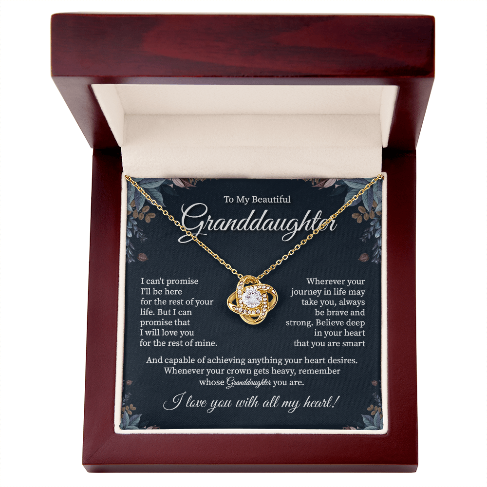 To my beautiful granddaughter necklace gift.