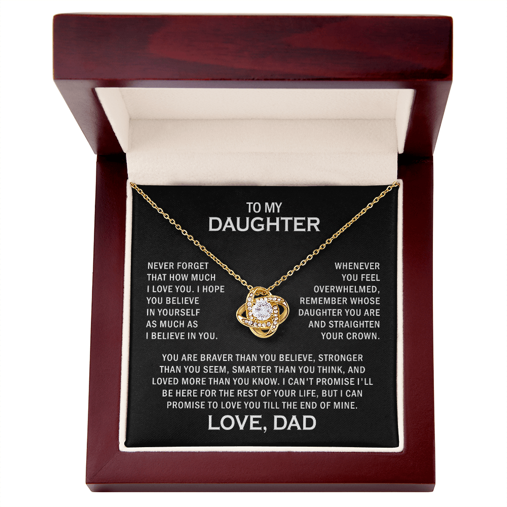 To my daughter necklace gift from love, dad