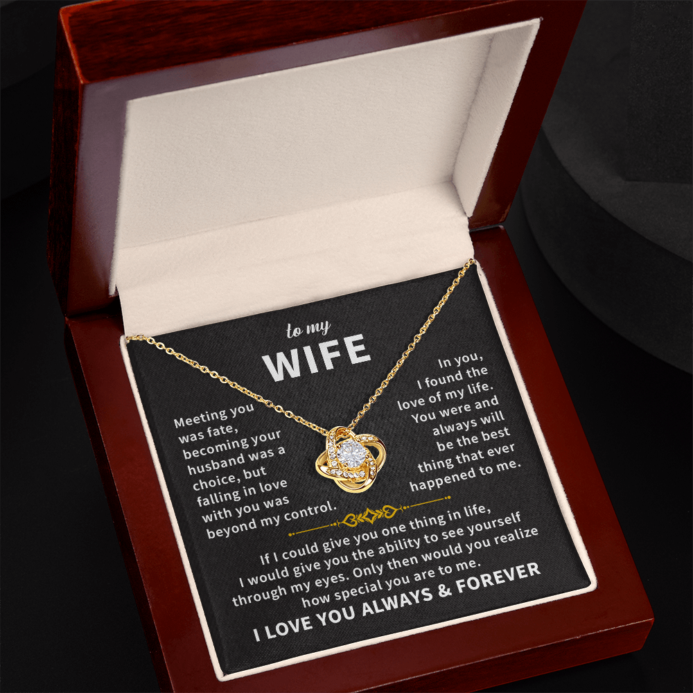 To my wife necklace gift for anniversary, birthday jewelry necklace gift for women with amazing message card and box.
