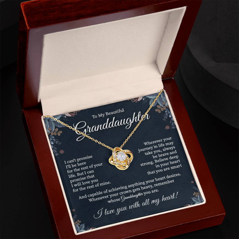 To my beautiful granddaughter necklace gift.