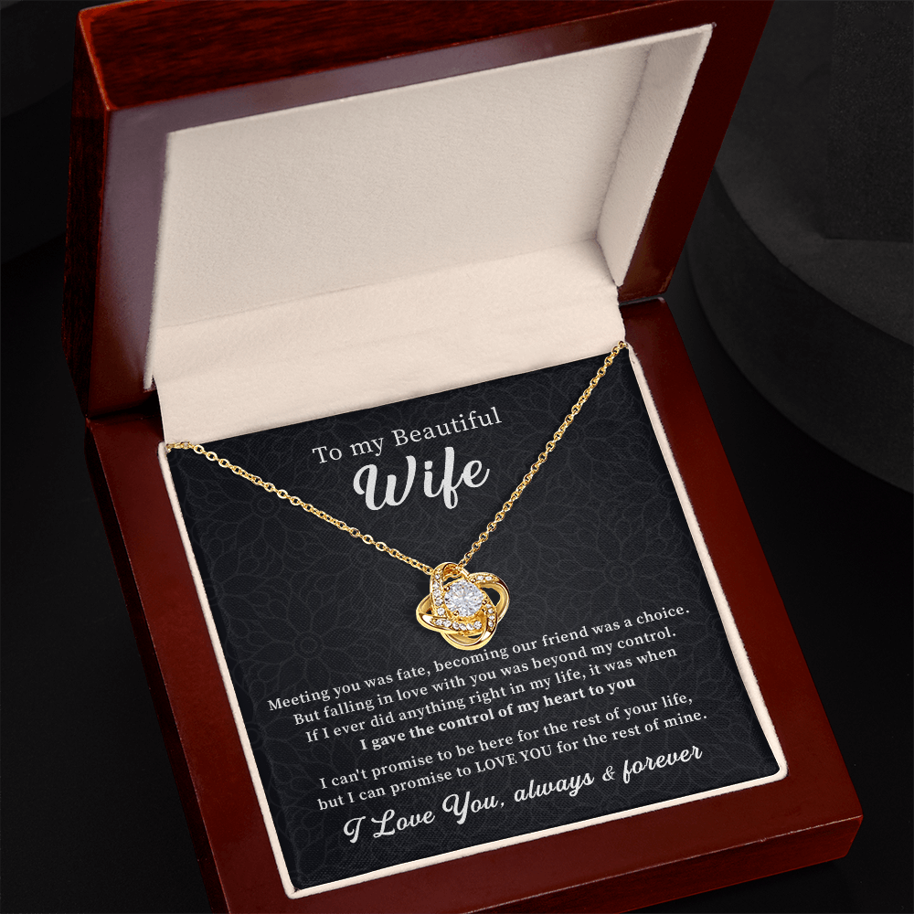 To my beautiful wife i love you always and forever necklace gift from husband.
