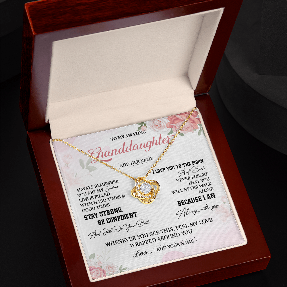 (Custom) To my amazing granddaughter always remember you are my sunshine life is filled whit hard time and good time.