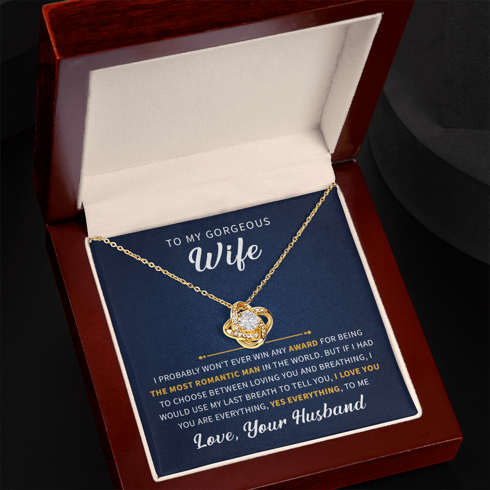 To my gorgeous wife necklace gift from husband