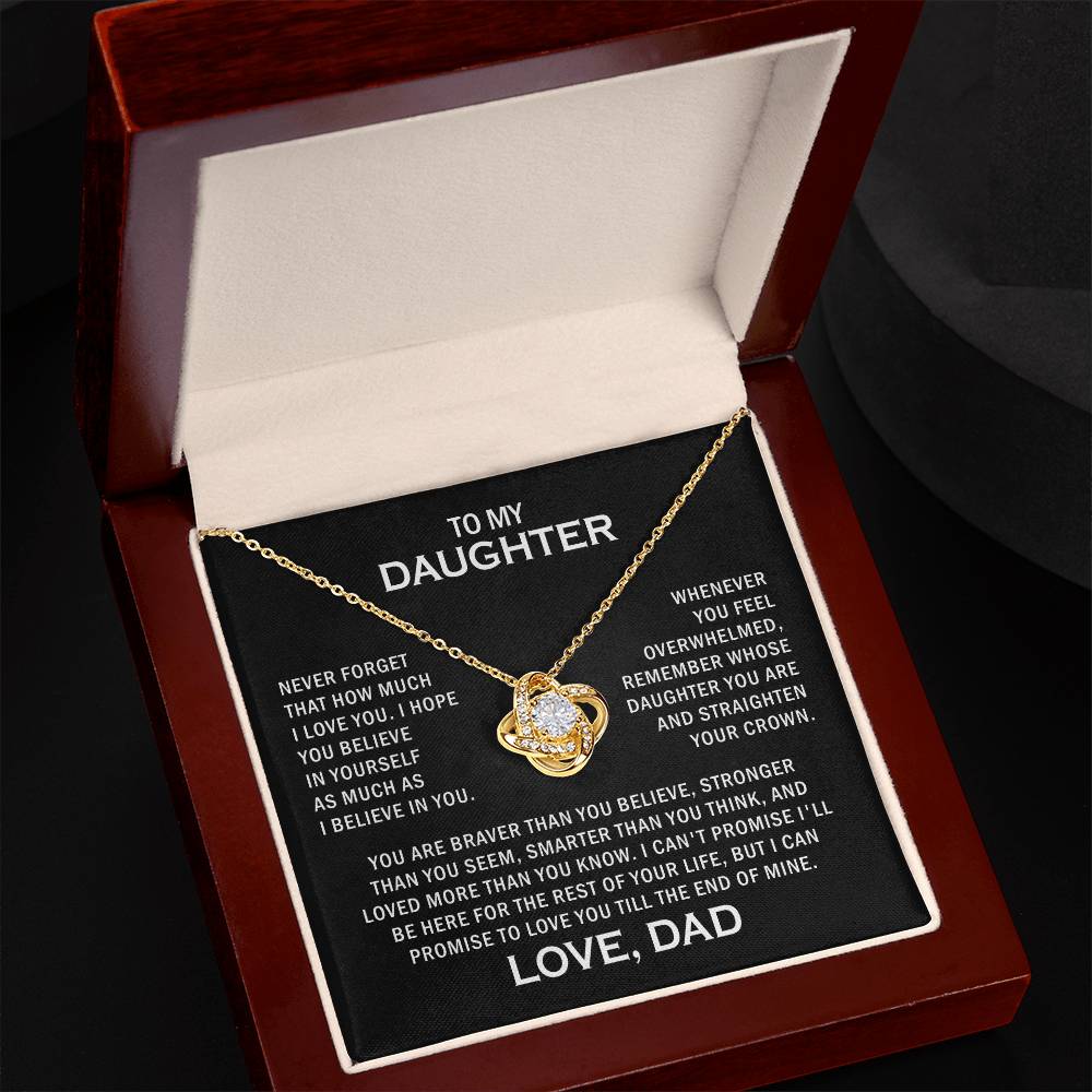 To my daughter necklace gift from love, dad