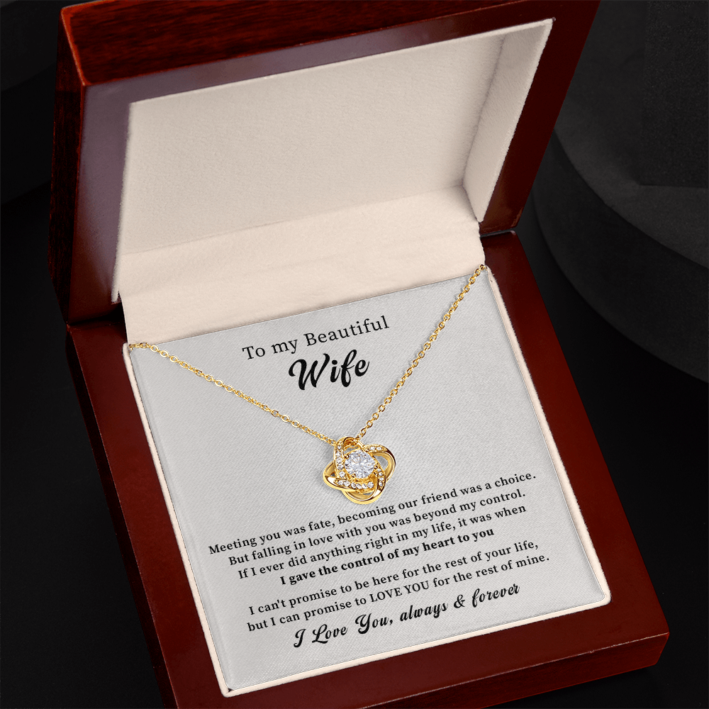 To my beautiful wife necklace gift from husband, necklace for women.