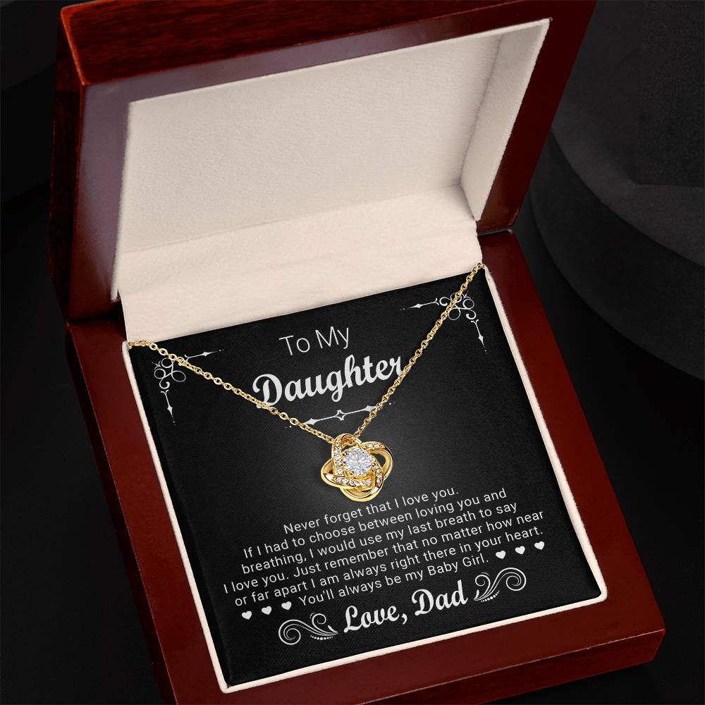 To my daughter necklace love, dad