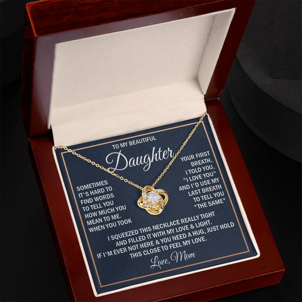 To my beautiful daughter necklace love, mom