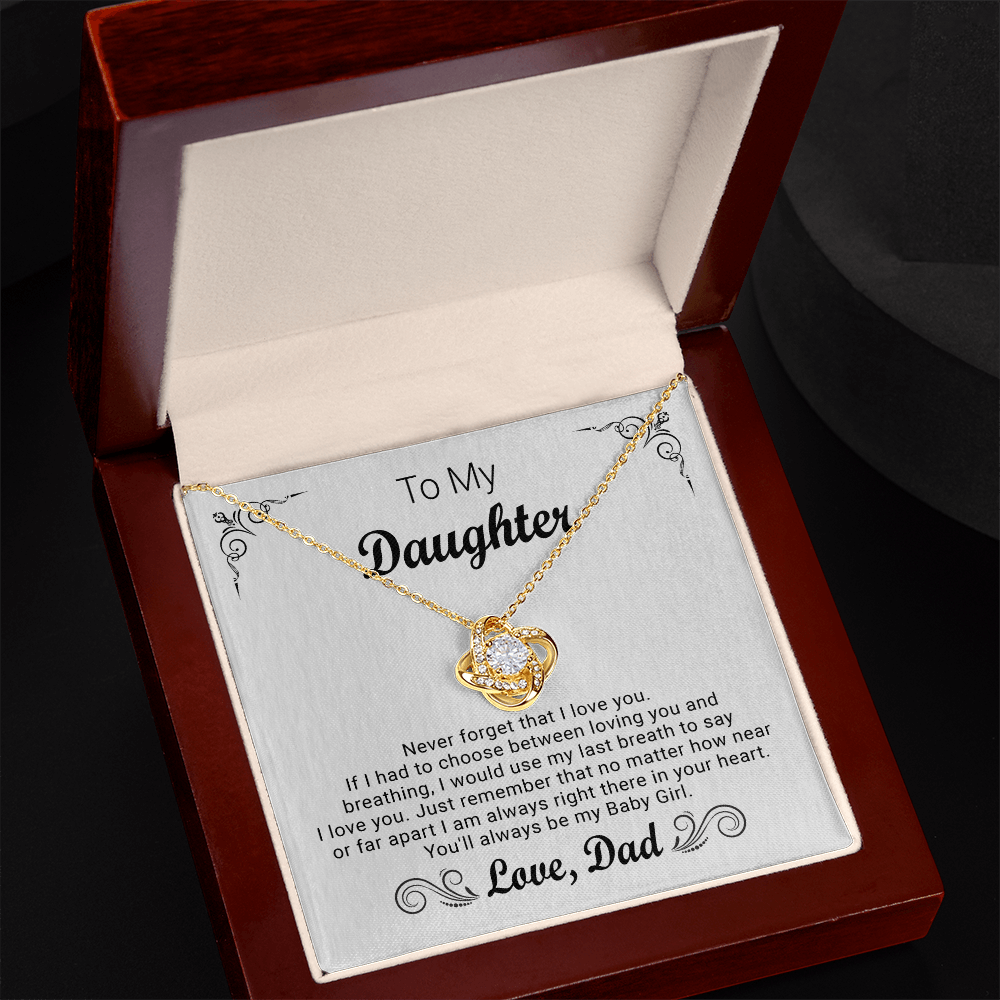 To my daughter necklace gift love, dad