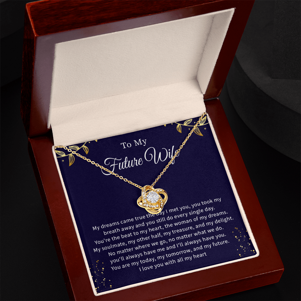 To my future wife necklace gift from husband, my dreams came true the day i met you.